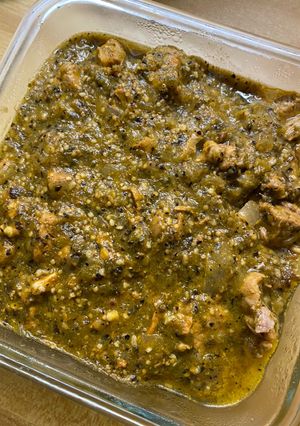 A picture of Chef Miguel’s Chili Verde.