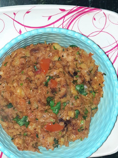 A picture of Potato bharta.