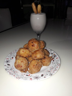 A picture of *my first recipe contest* yam balls da kunun aya.