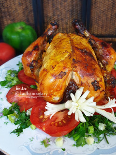 عکسی از دستور مرغ شکم پر رژیمی