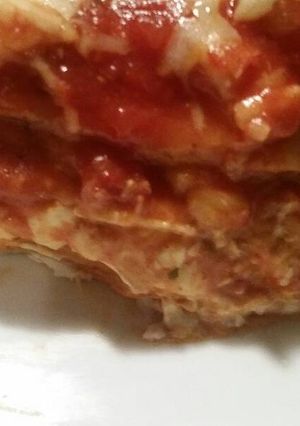 A picture of Cheese Enchilada Pie.