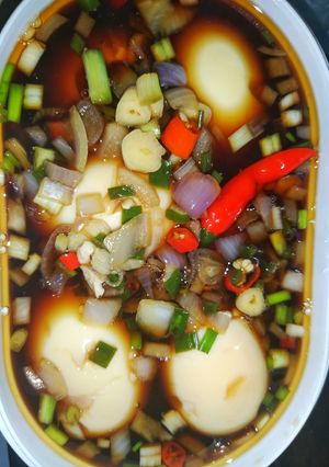 Hình của món Trứng ngâm tương Hàn Quốc phiên bản Việt Nam😘.