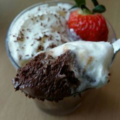 A picture of Vickys Peppermint Aquafaba Mousse GF DF EF SF NF.
