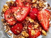 Una foto de fresas deshidratadas