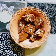 A picture of Peanut Burfi/Katli With Jaggery.