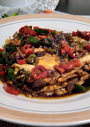 Foto resep Telur Ceplok Pedas Manis