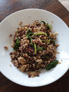 Foto resep Nasi hitam goreng jamur vegetarian