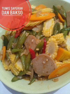 Foto resep Tumis sayur + bakso