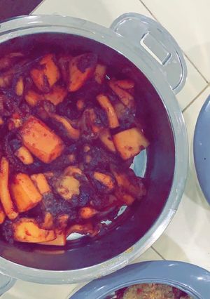 صورة لوصفة حبار بالتمر بالعماني