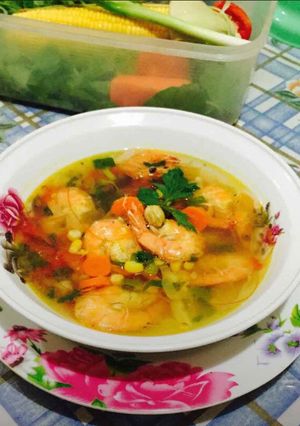 Foto resep Shrimp Soup Simple enak & sehat. 🍤🥗💞