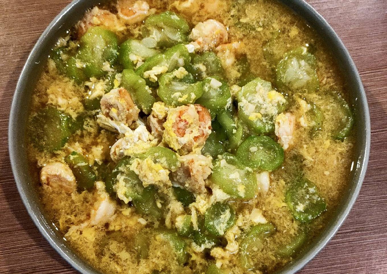Oyong/Gambas masak udang & telur