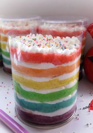 Foto resep Rainbow Cake Ny.Liem (kukus)