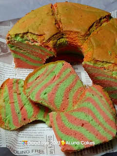 Foto resep 135. Chiffon Cake Zebra|Red and Green