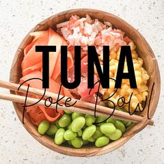 A picture of Easy HOMEMADE Teriyaki Tuna Poke Bowl.