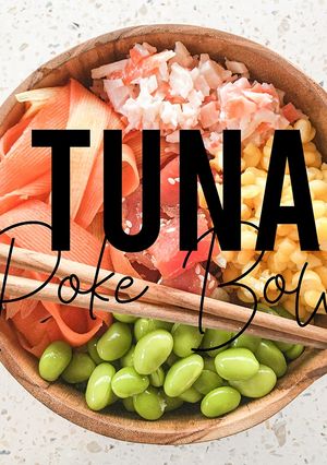 A picture of Easy HOMEMADE Teriyaki Tuna Poke Bowl.