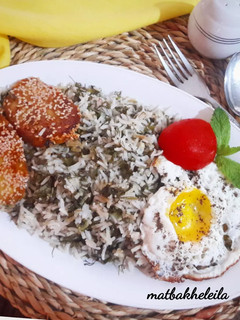 عکسی از دستور برگ سیر پلو(چالش دور نریزیم)