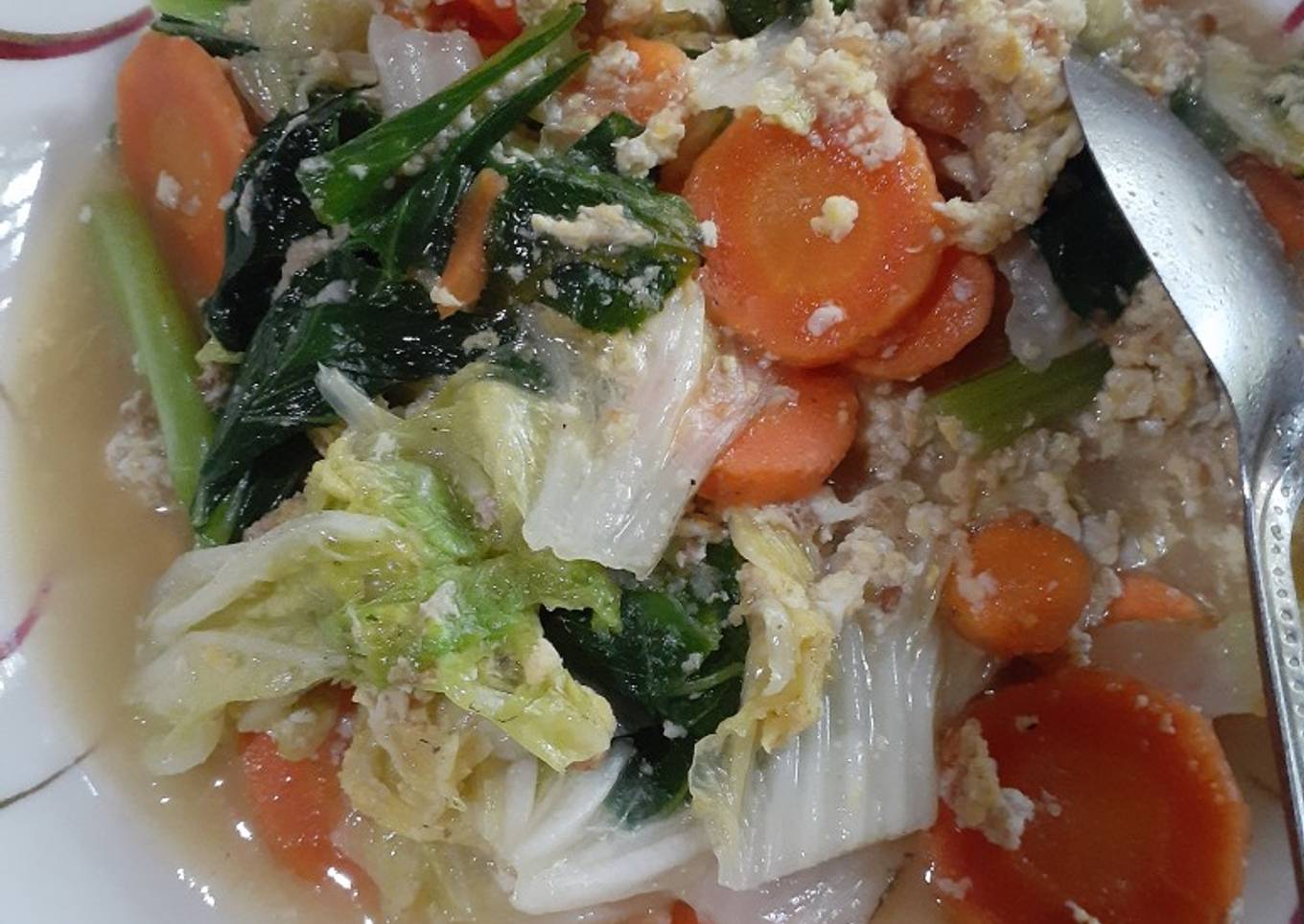 Capcay Telur dan Ayam