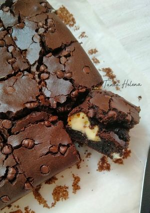 Foto resep Brownies Mochi Isi Keju Oles
