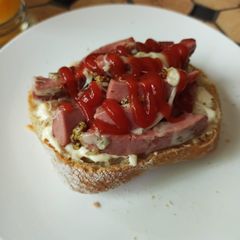 Dilly Dog Open-faced Ciabattas A picture of Dilly Dog Open-faced Ciabattas.