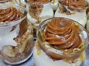 Una foto de receta de tarta de bananas