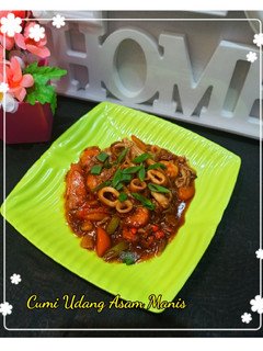 Foto resep 🦑Cumi Udang Asam Manis🦐
