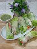Chicken Salad Roll with Thai Green Sauce