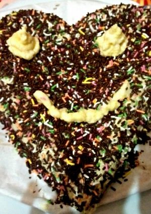 Foto resep Bolu kukus bentuk love sederhana