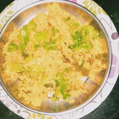 A picture of Masala spicy lemon rice.