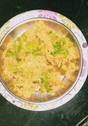 A picture of Masala spicy lemon rice.