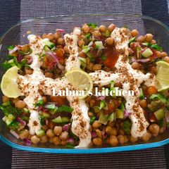Chana chaat (Chickpea Salad) A picture of Chana chaat (Chickpea Salad).