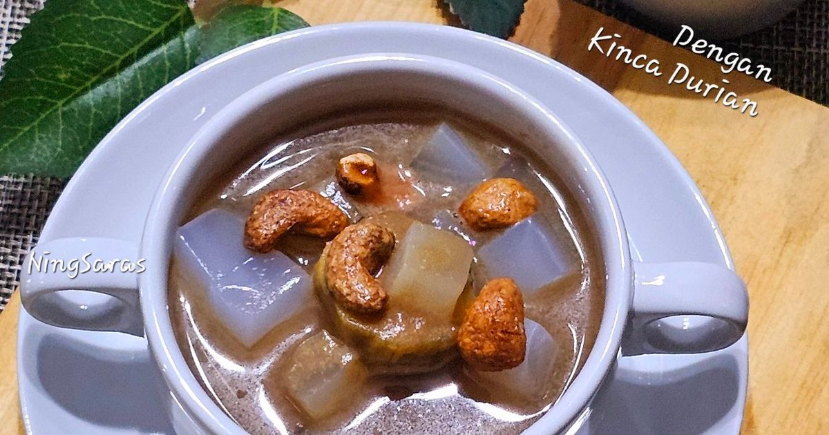 Bajigur Teh dng Kinca Durian☕️😋 _ (Filling Ubi Cilembu, Nata de Coco, Kacang Mete Panggang)