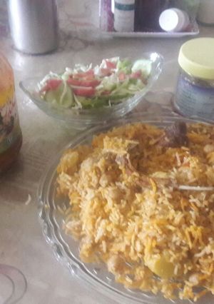 A picture of SINDHI mutton chanapulao.