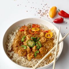 A picture of Hot pepper shrimp curry.