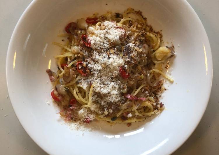 Recipe of Quick Shallot, Anchovy, Caper &amp; Garlic Pasta