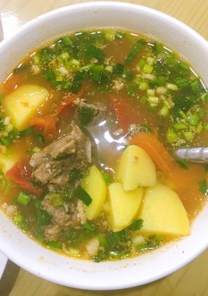 Hình của món Canh sườn khoai tây.