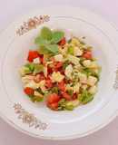 Ajwain leaf salad with veggies and pineapple
