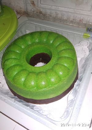 Foto resep Brownies coklat pandan kukus
