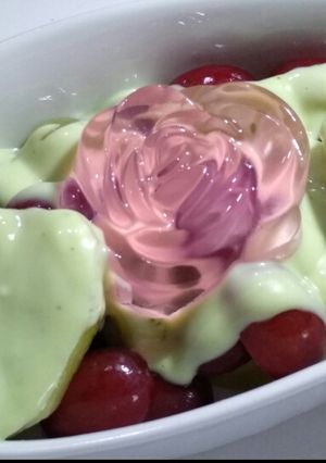 Foto resep Salad Buah Saus Green Tea