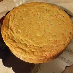 A picture of Funfetti Cookie Cake.