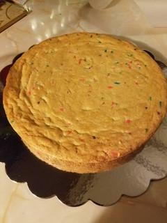 A picture of Funfetti Cookie Cake.