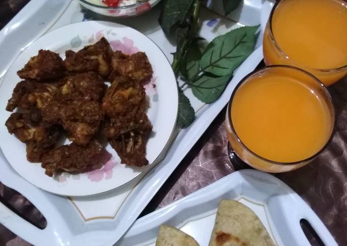 Step-by-Step Guide to Prepare Mario Batali Koila dum karahi and roti with salad or tang