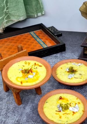 A picture of Kesar Pista Coconut Phirni.