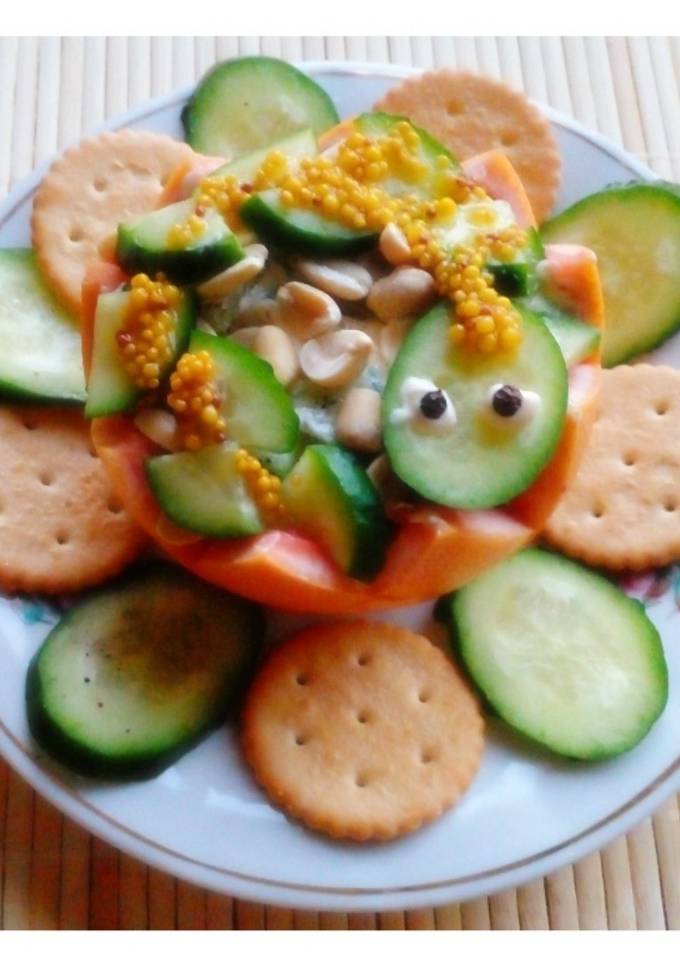 Салат "Змійка" в грейпфруті🍊