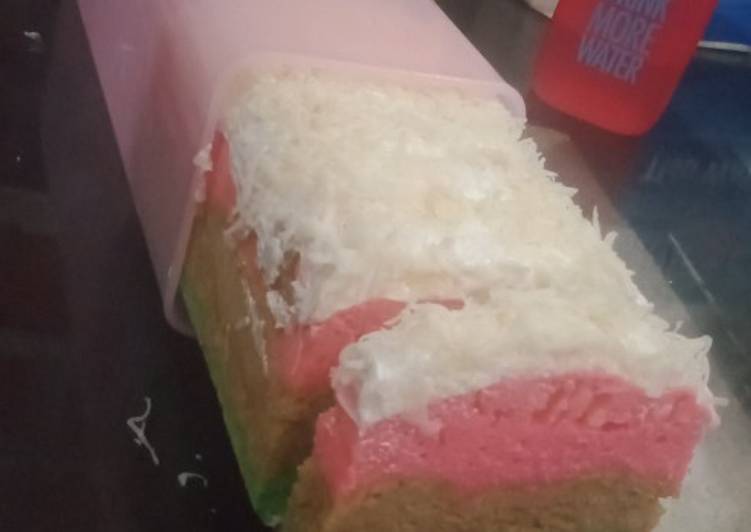 Cara Gampang Membuat Rainbow cake kukus Anti Gagal