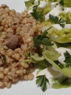 Tarhonyás hús recept fotója