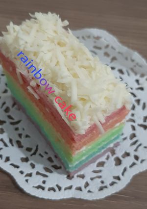 Foto resep 10. Rainbow Cake Putih Telur