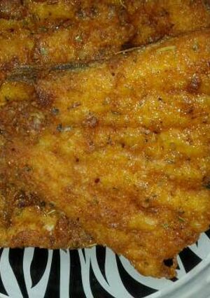 A picture of Fried hake with herbs.