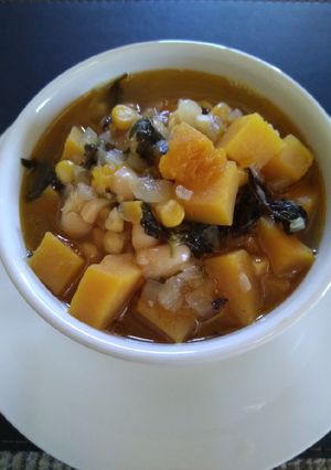 Una foto de Porotos con pilco