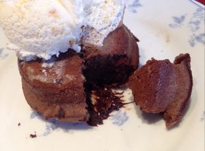 Una foto de Volcanes de chocolate