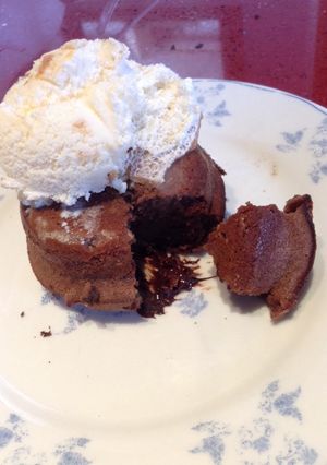 Una foto de Volcanes de chocolate